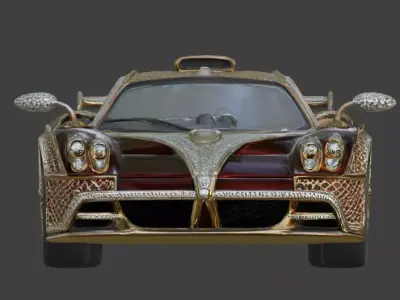 Luxury Jeweled Pagani Huayra Masterpiece Low-poly 3D model