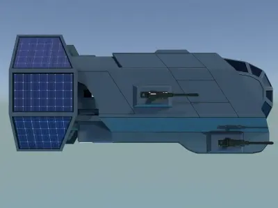 Spaceship Patriot Type 1 Free low-poly 3D model