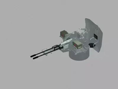 Russian ZSU-23 Weapon 23 mm Gun 3D model
