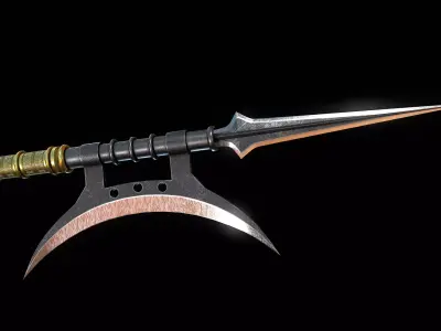 Ancient Chinese Pike Low-poly 3D model