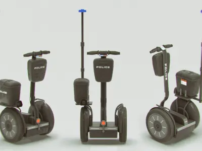 Segway police Low-poly 3D model