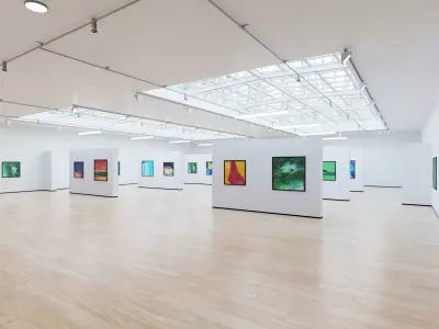Art Museum Gallery Interior 4b Low-poly 3D model