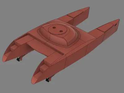 RC Catamaran Yacht 3D print model