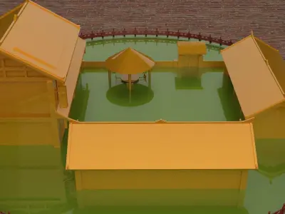Chinese ancient house  3D model purchase
