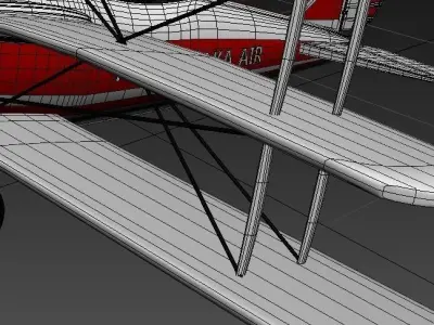 classic  aroplane aircraft Low-poly 3D model