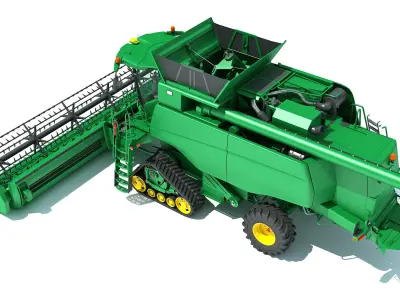 Tracked Combine Harvester 3D model