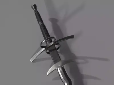 Flamberg Two Handed Low-poly 3D model