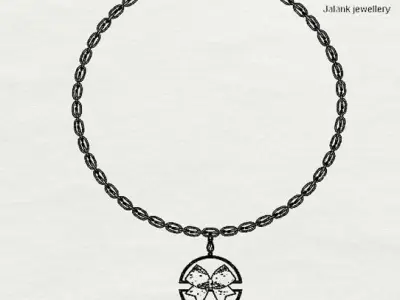 3d model bow necklace design  3D model