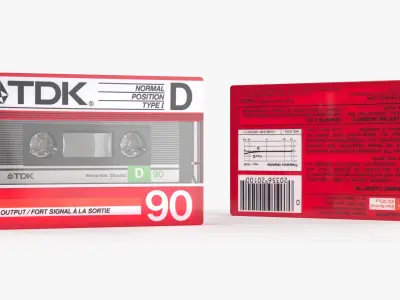  Cassette Tape - TDK D90 1986-1987 US 