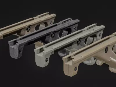 Angled Fore Grip AFG-2 Low-poly 3D model