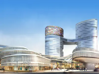 3Dmax fashion city commercial square building 57 3D model