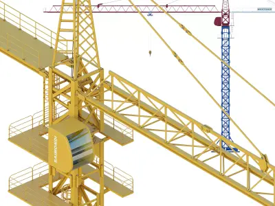 Tower crane corona 3D model