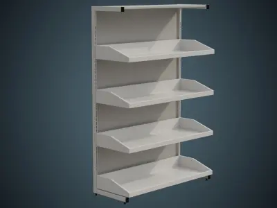 Medical Shelf 1 Basic Low-poly 3D model