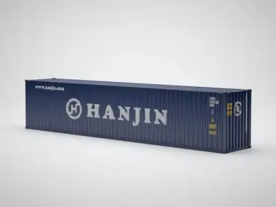 Cargo Container - HANJIN - Contenedor de carga 3D model