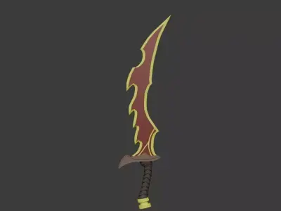 Fantasy Sword Game Ready Low-poly 3D model