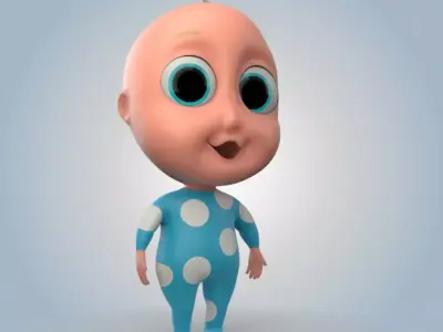 Cartoon Baby 3D model
