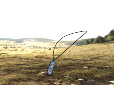 Metro 2033 Sparta Dog-Tag Low-poly 3D model