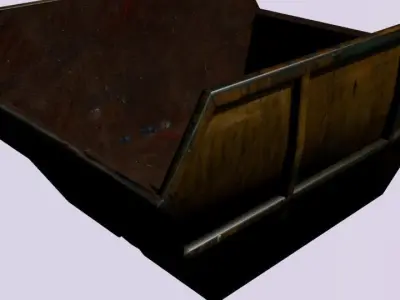 Dumpster metal trash can Low-poly 3D model