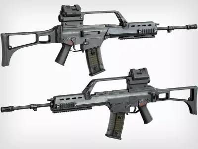 HK G36 Tactical Low-poly 3D model