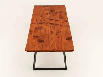 Industrial design dining table Low-poly 3D model