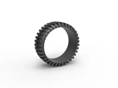 Mud tire Ring 3D print model