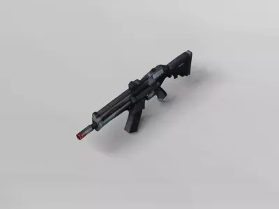 Futuristic Tactical Assault Rifle 3D Model 3D model purchase