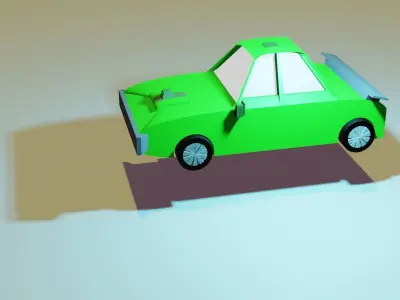 Low Poly Cars  made with blender Low-poly 3D model