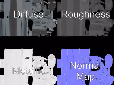 Stealth Submarine model pack Low-poly 3D model