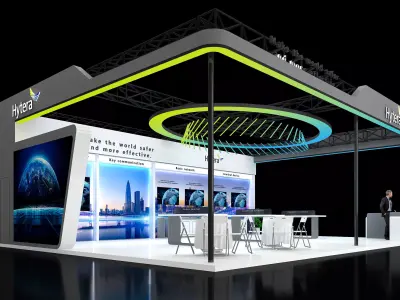 Modern Exhibition - Booth - Interior Design of Exhibition Stand 3D model