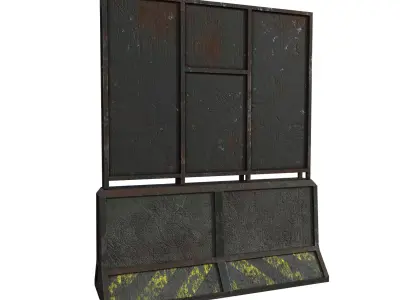 Concrete RoadBlock Barrier Barricade 3D model buy