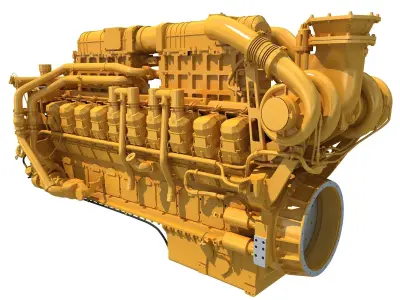 20 Cylinders Engine 3D model