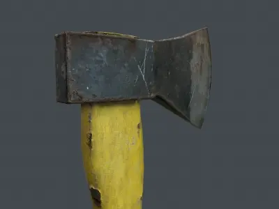 Low poly axe Low-poly 3D model purchase