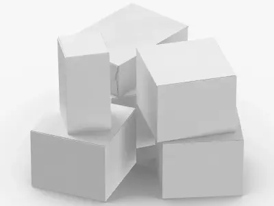 Cardboard Box Set 01 04 3D model