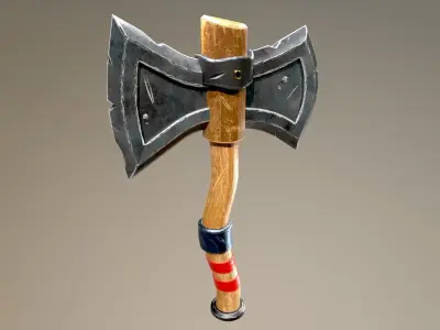 Medieval weapon set Low-poly 3D model purchase