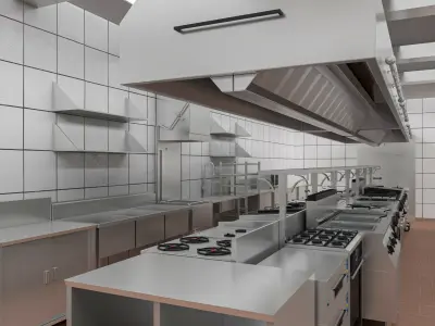 Commercial Kitchen 6 3D model by DD-Creative
