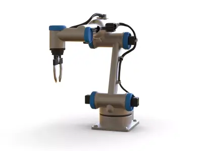Industrial Robotic Arm Low-poly 3D model from CGTrader