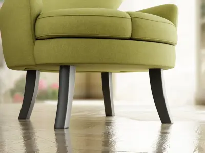 Furniture Accent Chairs Bohemian 003 Low-poly 3D model