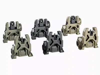  Magpul MBUS Ironsights Low-poly 3D model