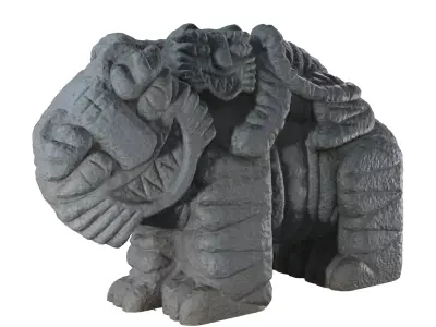 HaeTae Stone Statue 3D model