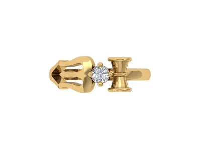 Trishool Ring 3D print model