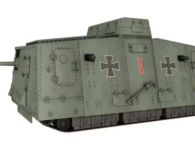 WW2 German  WW1 Panzer 3D model