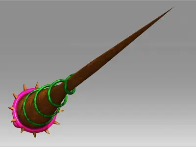 Vine lance Low-poly 3D model