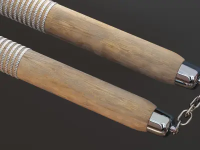 Nunchaku  Low-poly 3D model