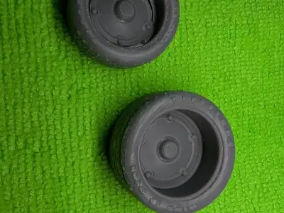 1-25th Del Mar style rims and with what if tires 3D print model