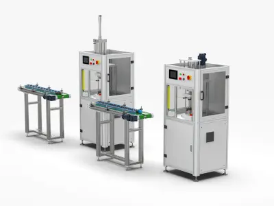 Automatic Plastic Packaging Motor Press Fitting Line 3D model