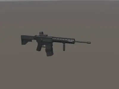 M4A1 Carbine Kit Low Poly Game Ready Low-poly 3D model