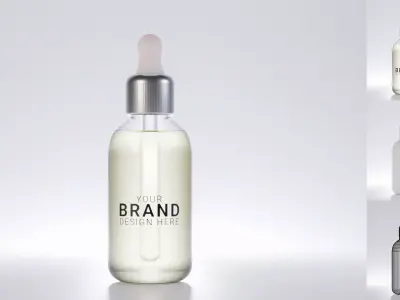 Cosmetic serum bottle Low-poly 3D model
