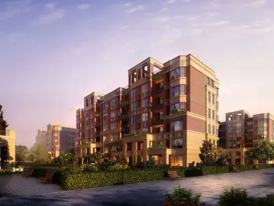 3Dmax fashion city commercial square building 354 3D model