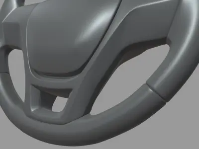 Steering Wheel Car Low-poly 3D model