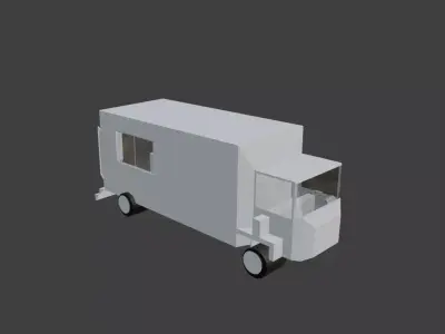 Dentist Van Operations Multivan auto shop style ambulance Free 3D model